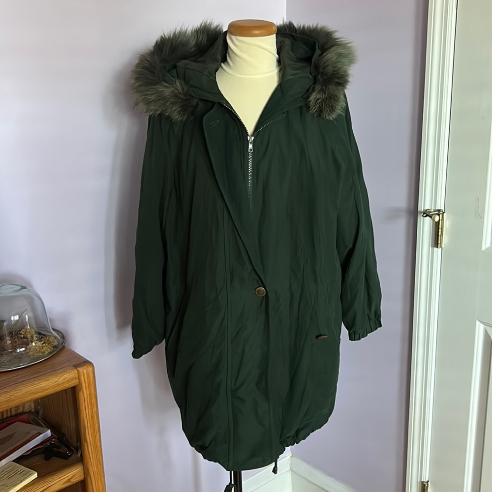 VTG Leslie Fay green coat